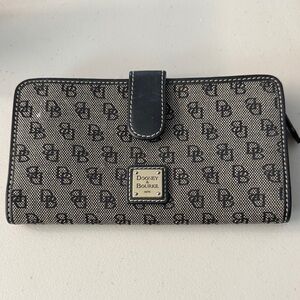 Dooney & Bourke Black and White Logo Wallet